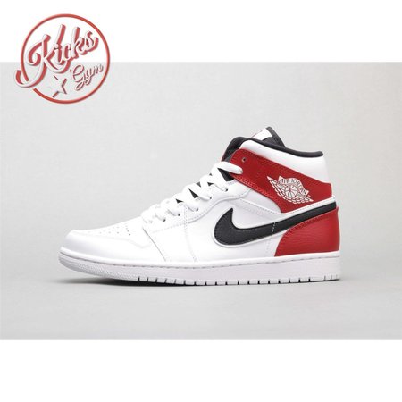 Air Jordan 1 Mid White Black Gym Red 36-46