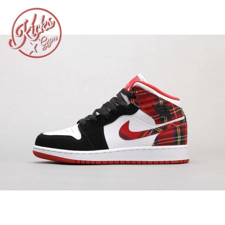 Air Jordan 1 Mid White Plaid 36-40