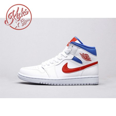 Air Jordan 1 Mid White Red Royal 36-46