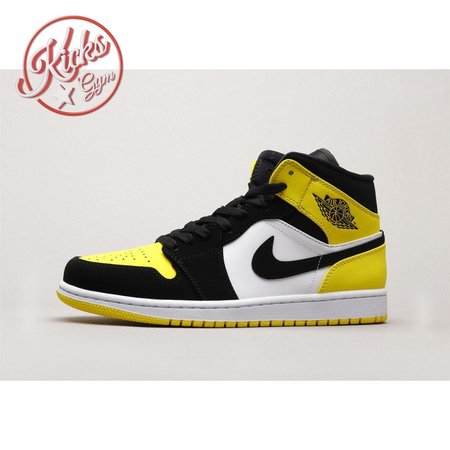 Air Jordan 1 Mid Yellow Toe Black 36-46