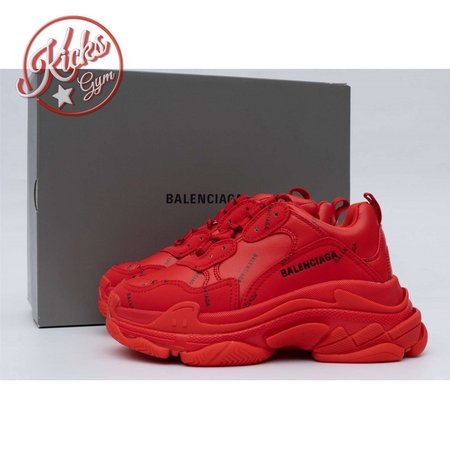 Balenciaga Triple S Allover Logo Red 35-45