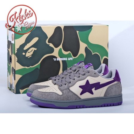 Bape Sk8 Sta Grey Purple Size 40-45