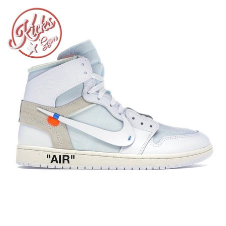 Off-White x Air Jordan 1 Retro High OG BG 'White' 2018 Size 36-47.5