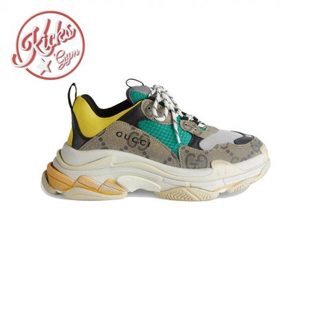 Gucci x Balenciaga The Hacker Project Triple S Beige Green Yellow Size 35-45