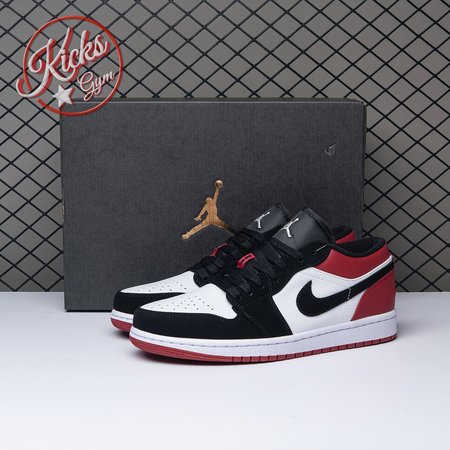 Jordan 1 Low Black Toe 553558-116 Size 36-47.5