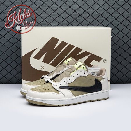 Jordan 1 Retro Low Golf Travis Scott Neutral Olive FZ3124-200 Size 36-47.5