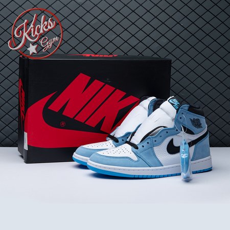 Jordan 1 Retro High White University Blue Black Size 36-47.5