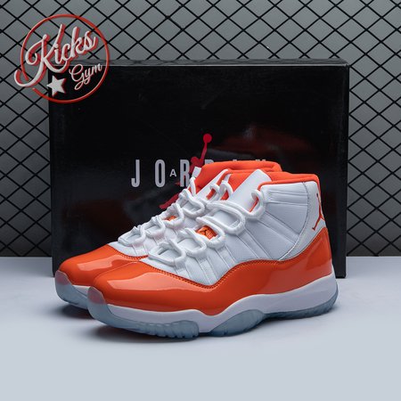 Air Jordan 11 Retro High 72-10 White Orange Size 40-48.5